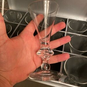 12 Stuben Clear Glass Wine Goblets Vintage Retired Orig Marshall Fields box